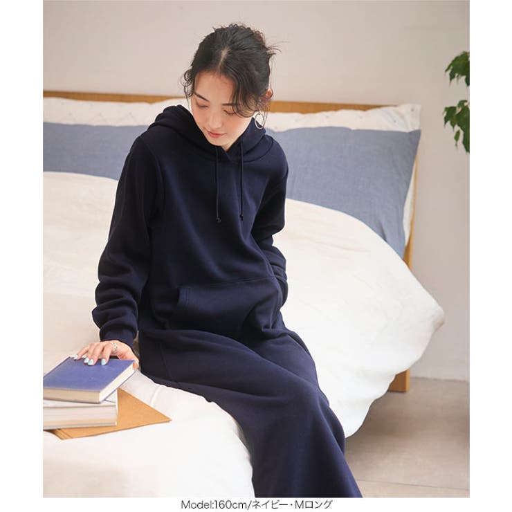 [ぬく盛り] マキシパーカーワンピース［E1121］ | KOBE LETTUCE | 詳細画像7 