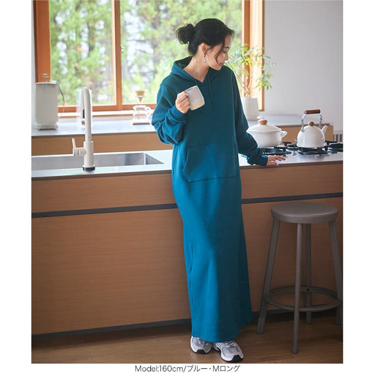 [ぬく盛り] マキシパーカーワンピース［E1121］ | KOBE LETTUCE | 詳細画像13 