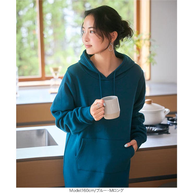 [ぬく盛り] マキシパーカーワンピース［E1121］ | KOBE LETTUCE | 詳細画像15 