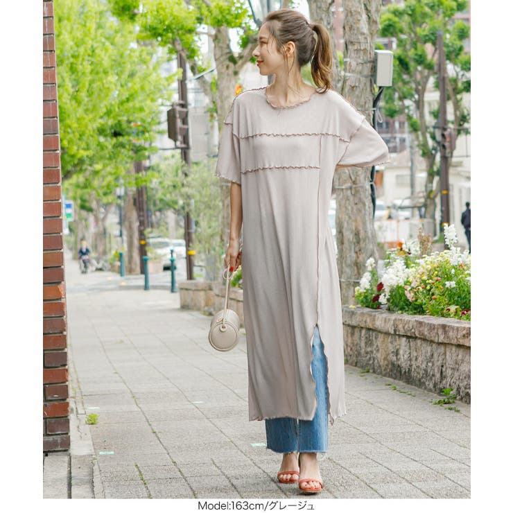 配色メローシアーテレコワンピース [E2420] レディース | KOBE LETTUCE | 詳細画像5 