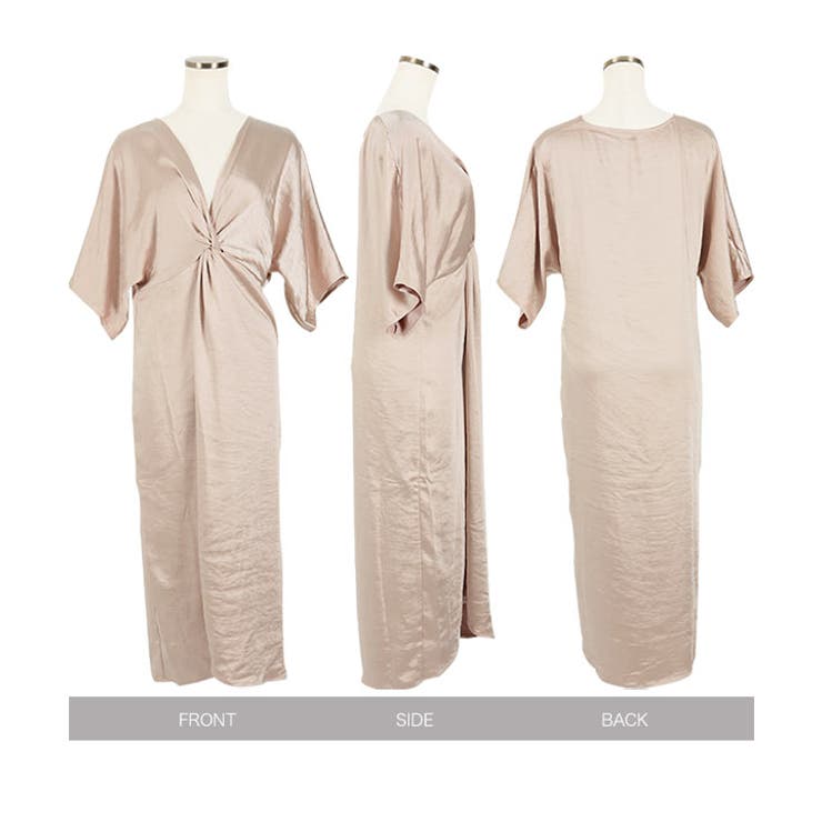 カシュクールサテンワンピース [E2545]レディース ロング | KOBE LETTUCE | 詳細画像16 