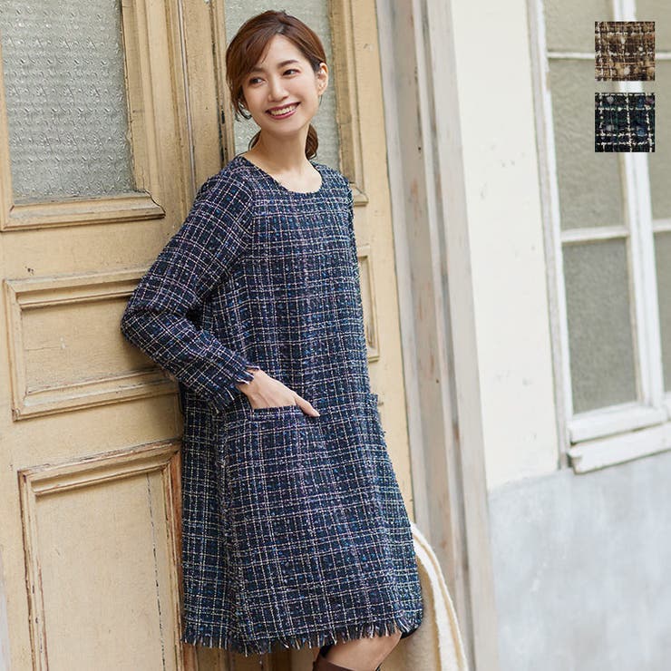 ツイードプルオーバーワンピース レディース オケージョン 品番 Ko Kobe Lettuce コウベレタス のレディースファッション通販 Shoplist ショップリスト