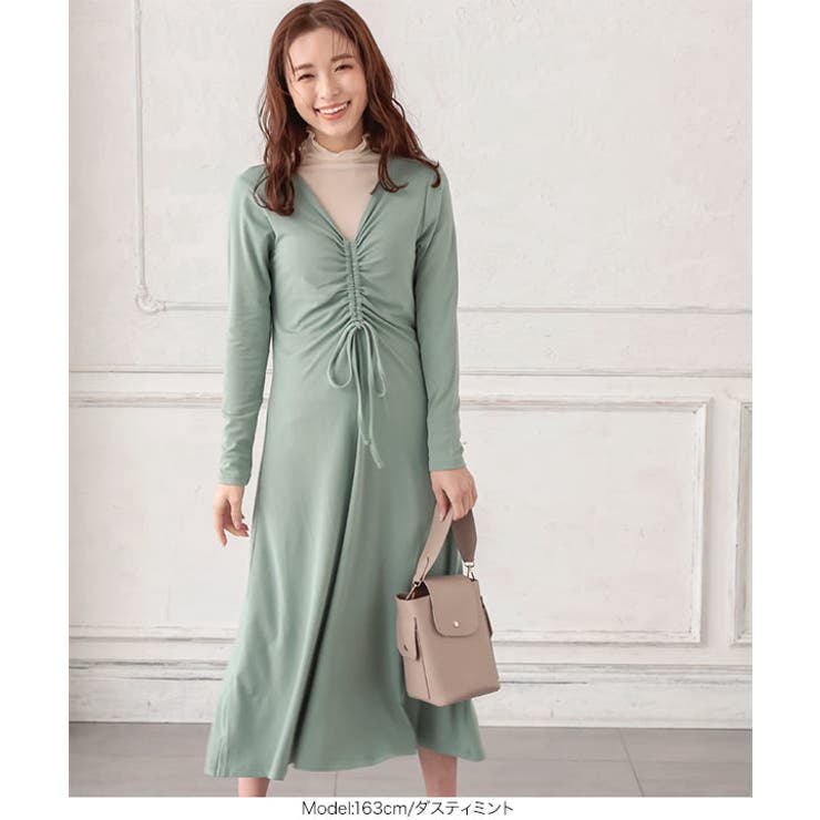 シャーリングデザインワンピース [E2691] レディース | KOBE LETTUCE | 詳細画像9 