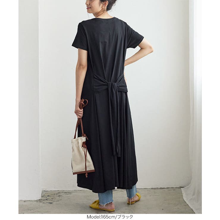 ウエストリボンカットソーワンピース [E2738] レディース | KOBE LETTUCE | 詳細画像11 