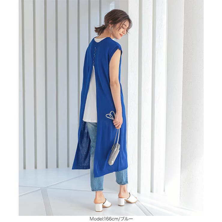 前後2wayノースリーブニットワンピース [E2747] レディース | KOBE LETTUCE | 詳細画像6 