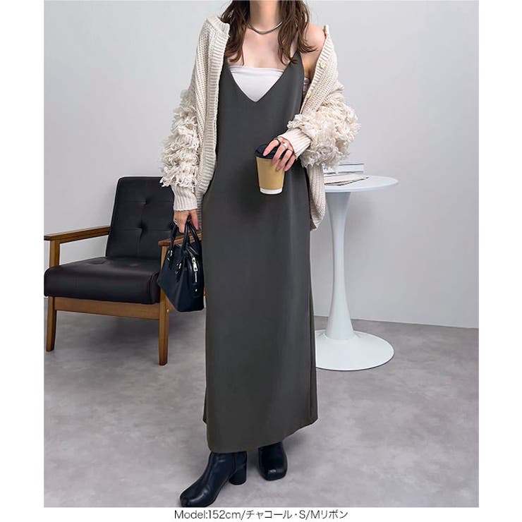 キャミワンピ ワンピース ロングキャミソールワンピース[品番