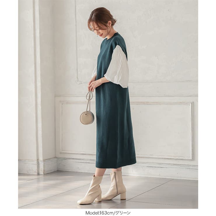 シャツスリーブニットワンピース [E2822] レディース | KOBE LETTUCE | 詳細画像7 