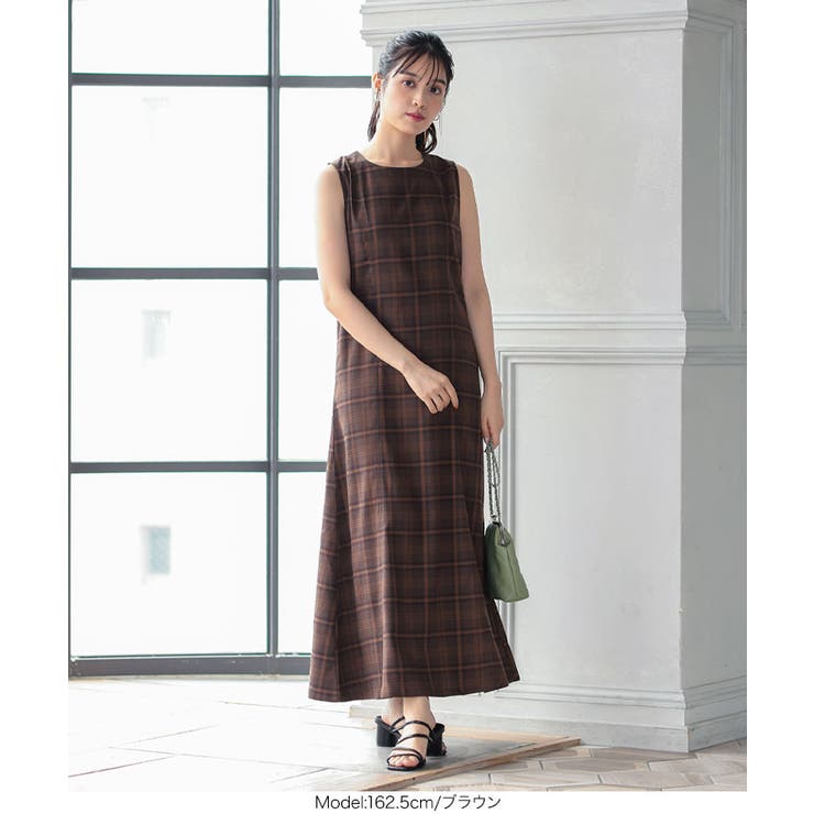 M me eme 2WAY チェックロングマーメイドワンピース M me eme／2way check long mermaid dress (eme10514) | All