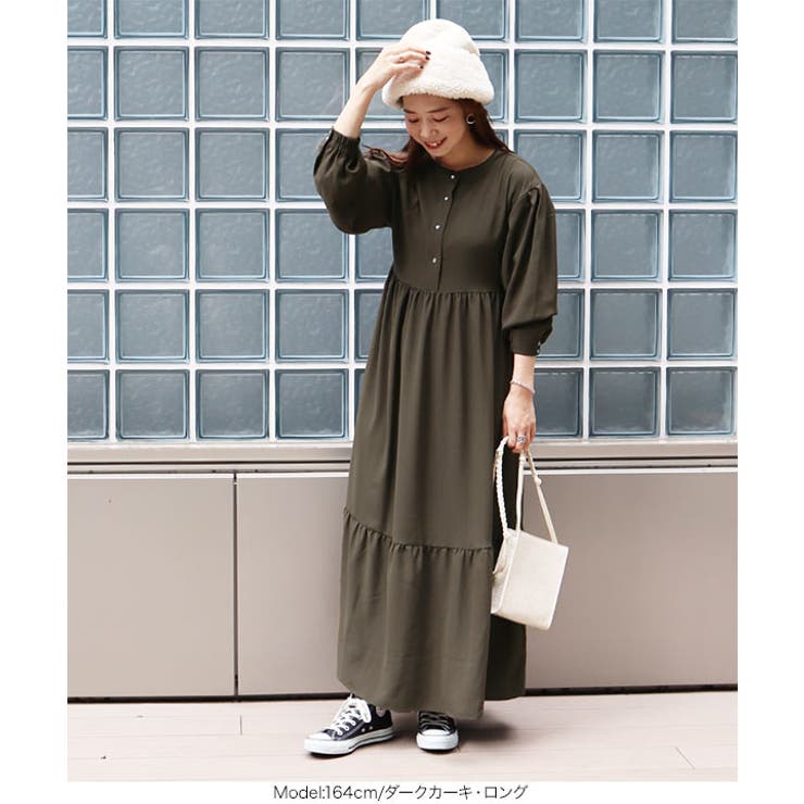 前後2WAYティアードワンピース レディース ロング丈 | KOBE LETTUCE | 詳細画像20 