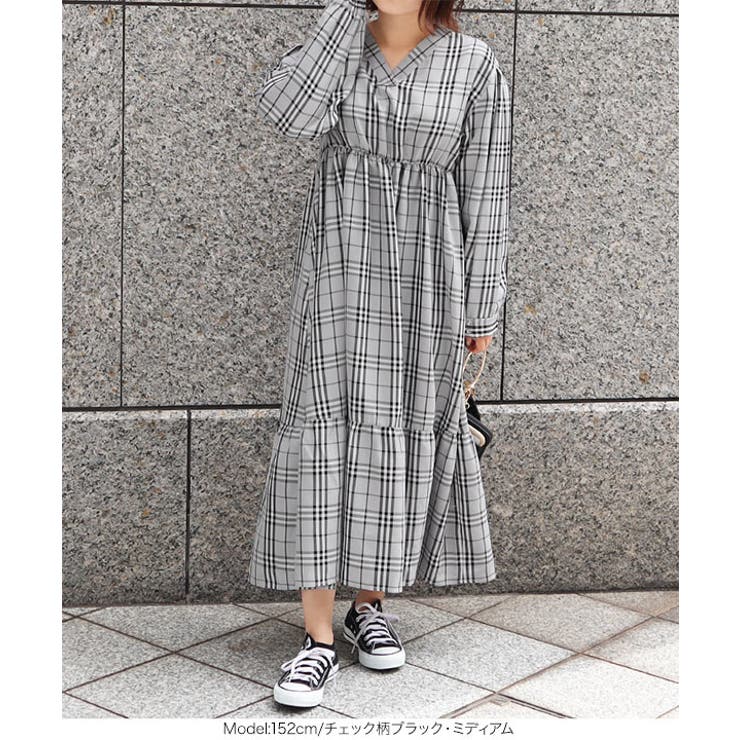 前後2WAYティアードワンピース レディース ロング丈 | KOBE LETTUCE | 詳細画像30 