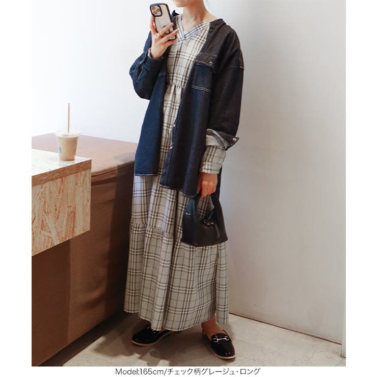 前後2WAYティアードワンピース レディース ロング丈 | KOBE LETTUCE | 詳細画像23 