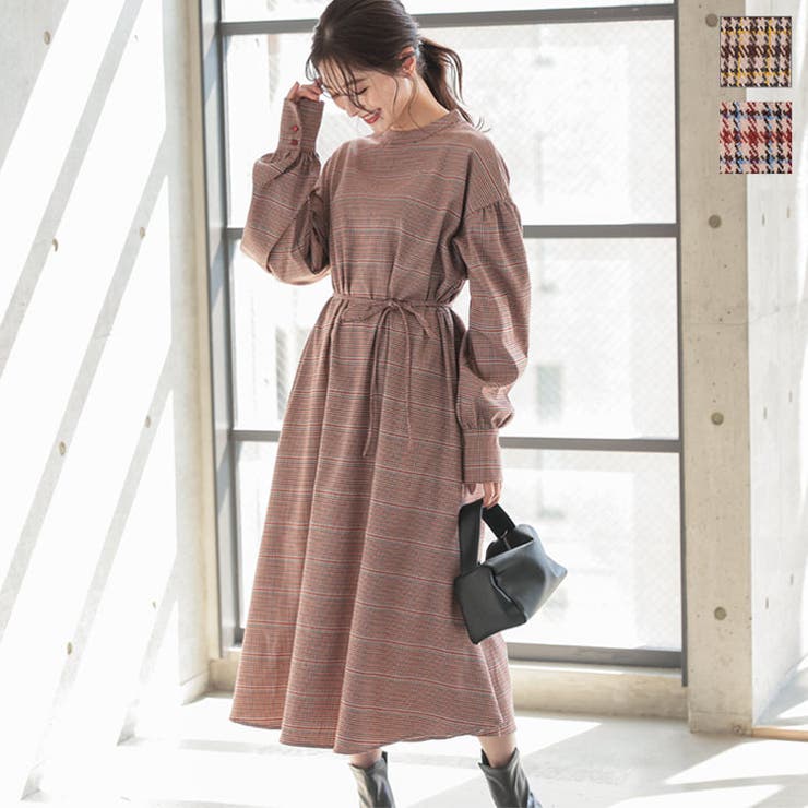 ボリュームスリーブAラインワンピース [E2949] レディース | KOBE LETTUCE | 詳細画像1 