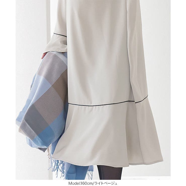 パイピングワンピース [E2973] レディース | KOBE LETTUCE | 詳細画像8 