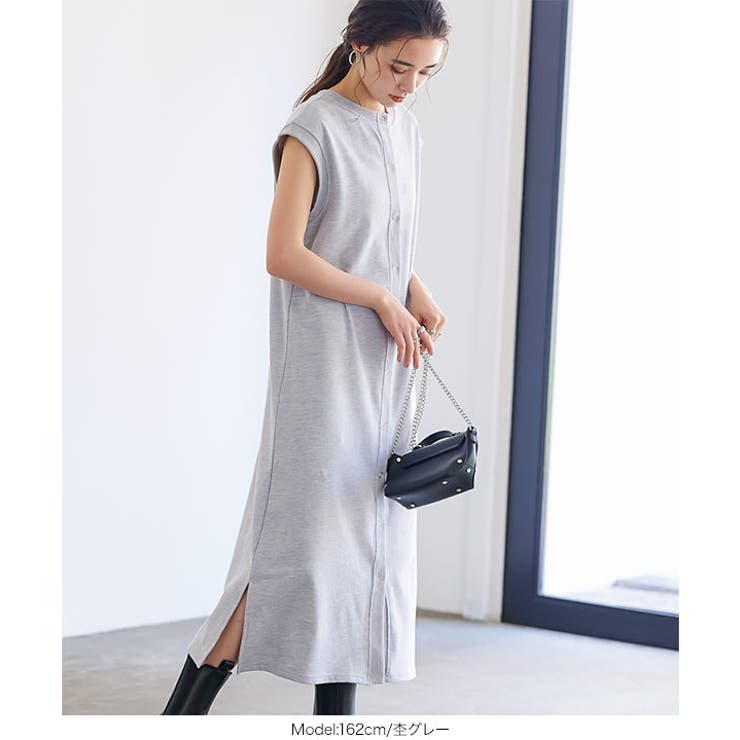 前後2wayスウェットジレワンピース［E3145］ 秋 秋服 | KOBE LETTUCE | 詳細画像8 