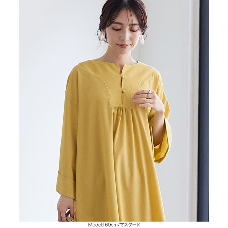 キーネックリゾートワンピース［E3149］ 秋 秋服 | KOBE LETTUCE | 詳細画像6 