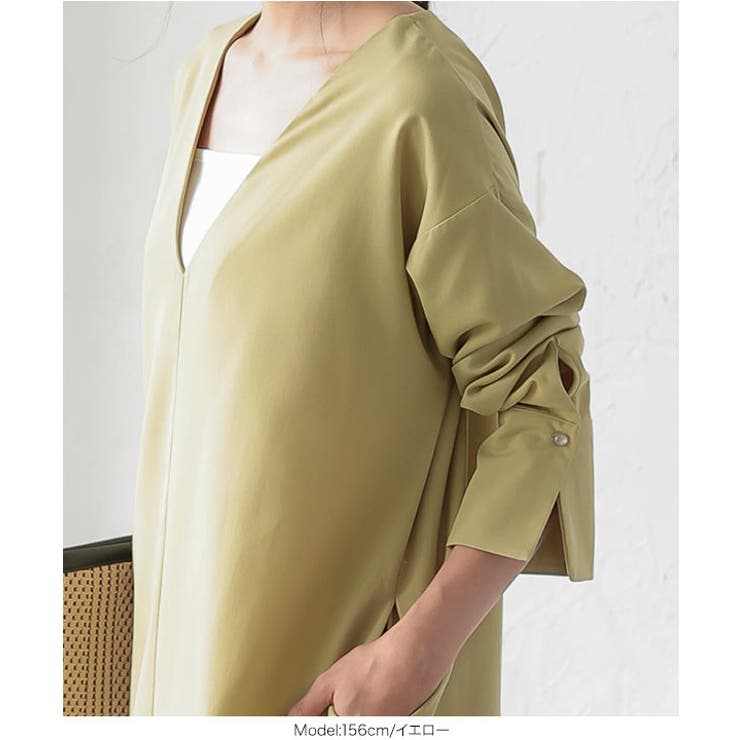 深Vネックワンピース［E3161］ 秋 秋服 | KOBE LETTUCE | 詳細画像8 