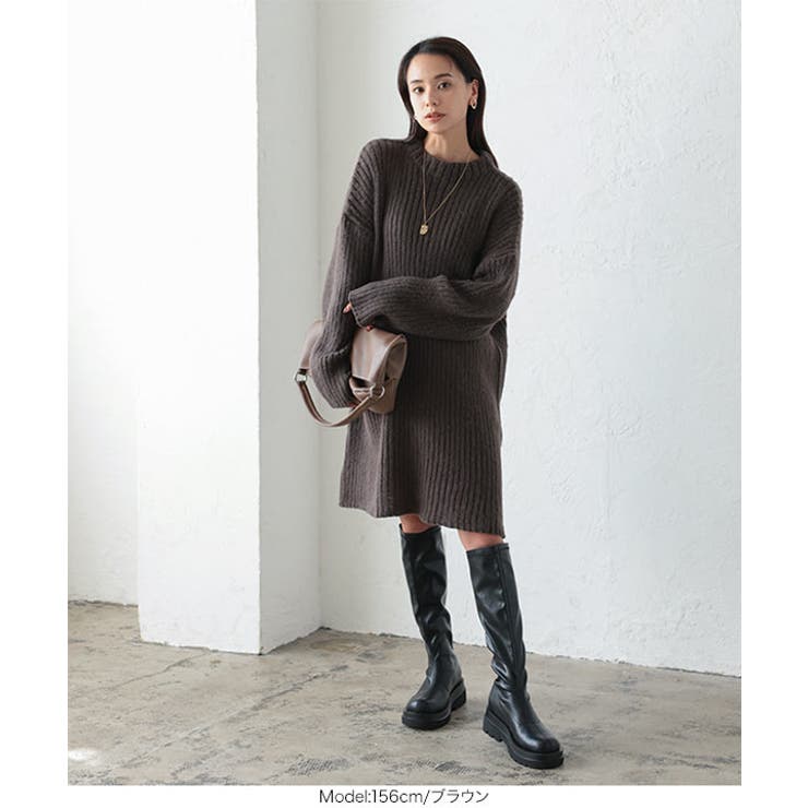 ルーズシルエットニットミニワンピース［E3176］ | KOBE LETTUCE | 詳細画像11 