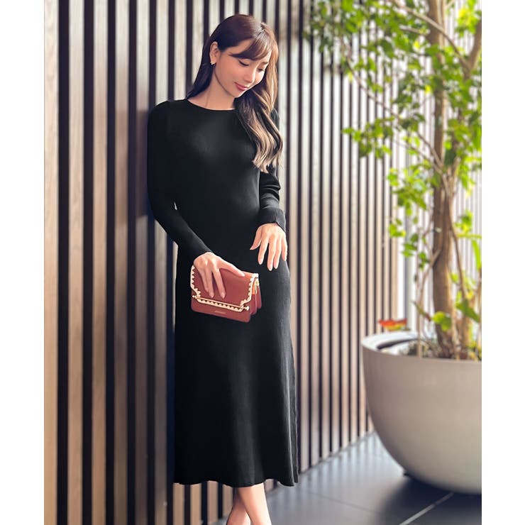 SERPENTINA レーシーベルスリーブワンピ L ブラック 元鈴木さん serpentina 元鈴木さん レーシーベルスリーブワンピ - メルカリ