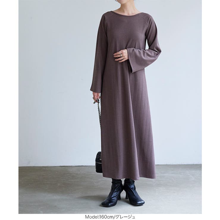 前後2way袖フレアロングワンピース［E3219］ | KOBE LETTUCE | 詳細画像6 