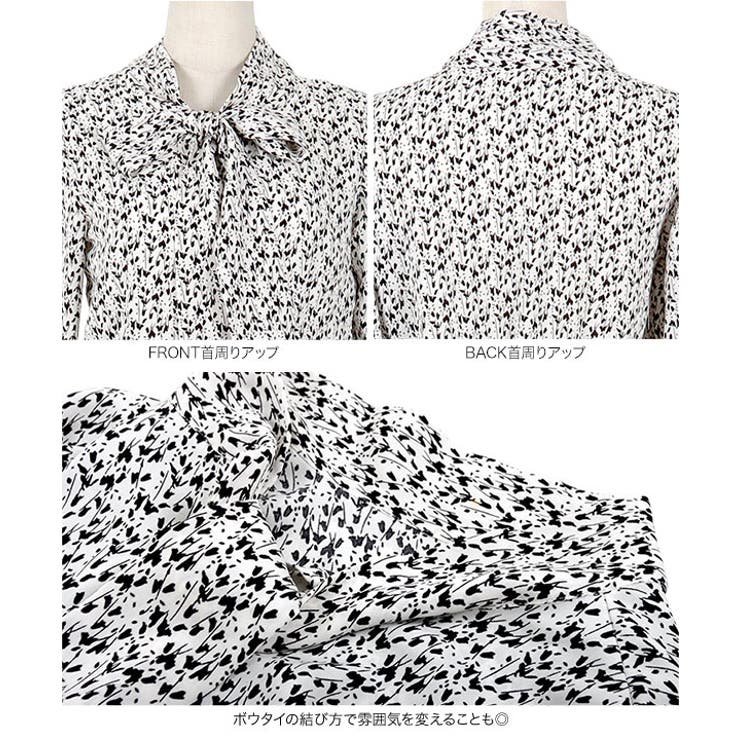 小花柄ボウタイワンピース［E3231］ | KOBE LETTUCE | 詳細画像15 