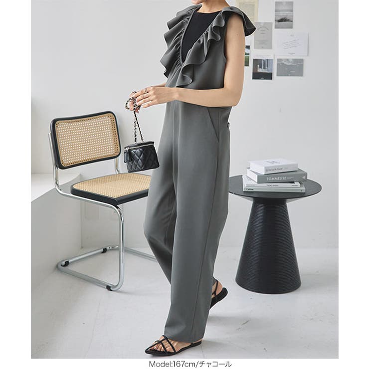 ディープネックフリルオールインワン［E3281］ | KOBE LETTUCE | 詳細画像7 