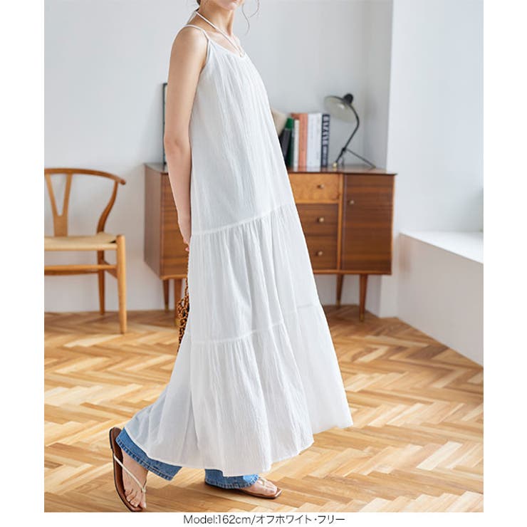 バックリボン ティアードキャミワンピース［E3303］ | KOBE LETTUCE | 詳細画像6 