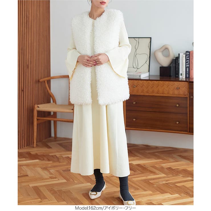 フレアスリーブニットワンピース［E3341］ | KOBE LETTUCE | 詳細画像5 