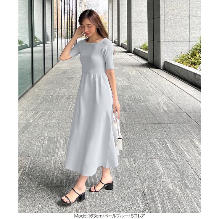  選べるタイプとサイズスクエアボートネックニットワンピース | KOBE LETTUCE | 詳細画像19 