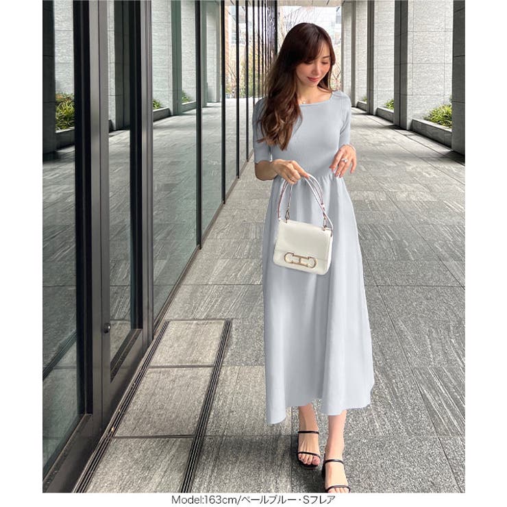  選べるタイプとサイズスクエアボートネックニットワンピース | KOBE LETTUCE | 詳細画像20 