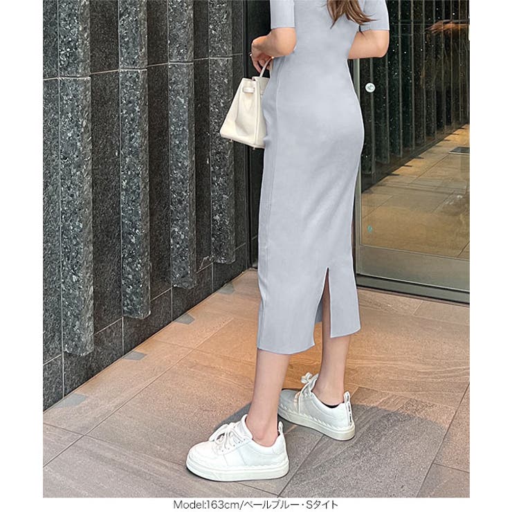  選べるタイプとサイズスクエアボートネックニットワンピース | KOBE LETTUCE | 詳細画像22 