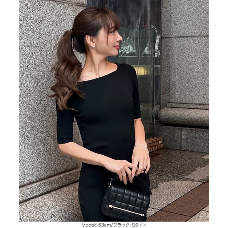  選べるタイプとサイズスクエアボートネックニットワンピース | KOBE LETTUCE | 詳細画像23 