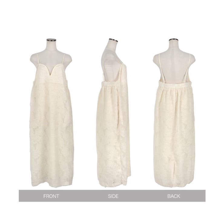 胸元カッティングフェザーキャミワンピース［E3364］ | KOBE LETTUCE | 詳細画像7 