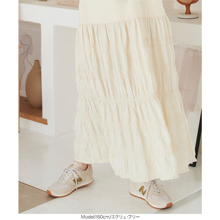 切替ディープVネックジャンスカワンピース［E3366］ | KOBE LETTUCE | 詳細画像3 