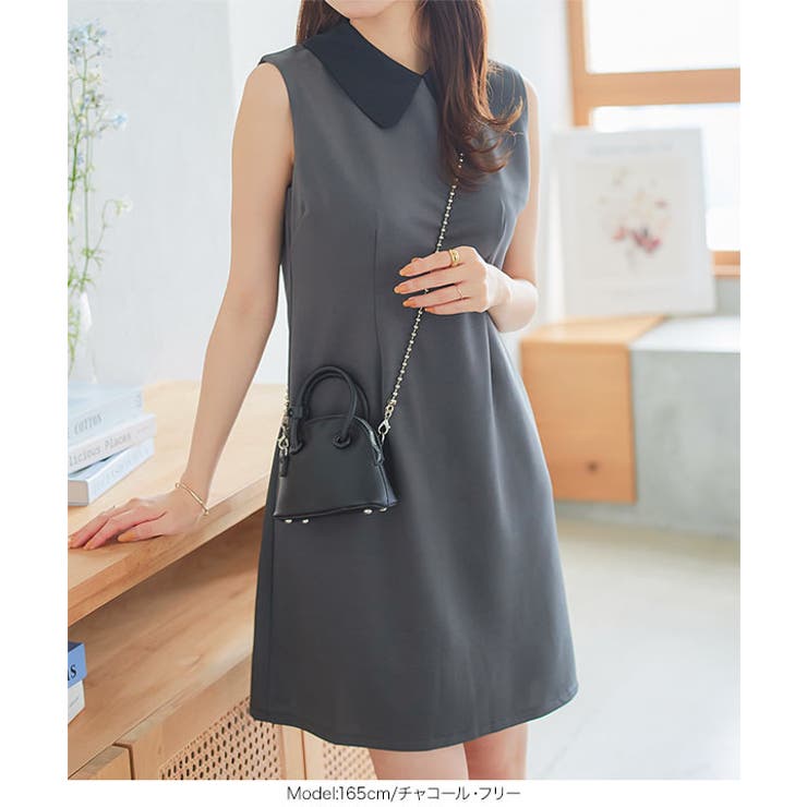 fupel ワンショルネックリボンポンチミニワンピース one-shoulder neck ribbon punch mini onepiece /ワンショル