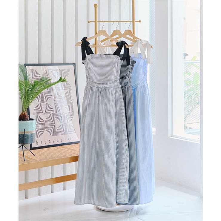 ショルダーリボンストライプワンピース［E3411］ | KOBE LETTUCE | 詳細画像11 