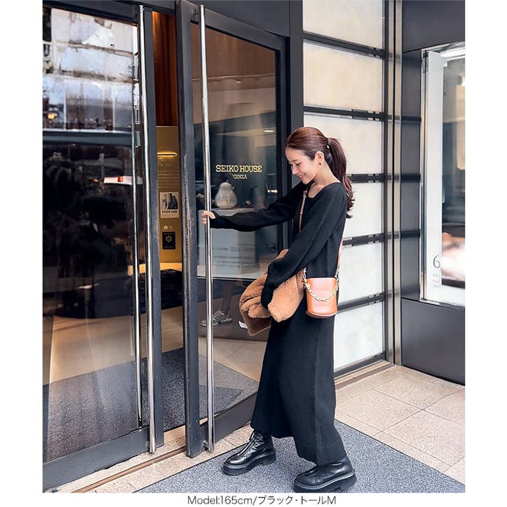 スクエアネックニットワンピース[品番：KO000014892]｜KOBE LETTUCE