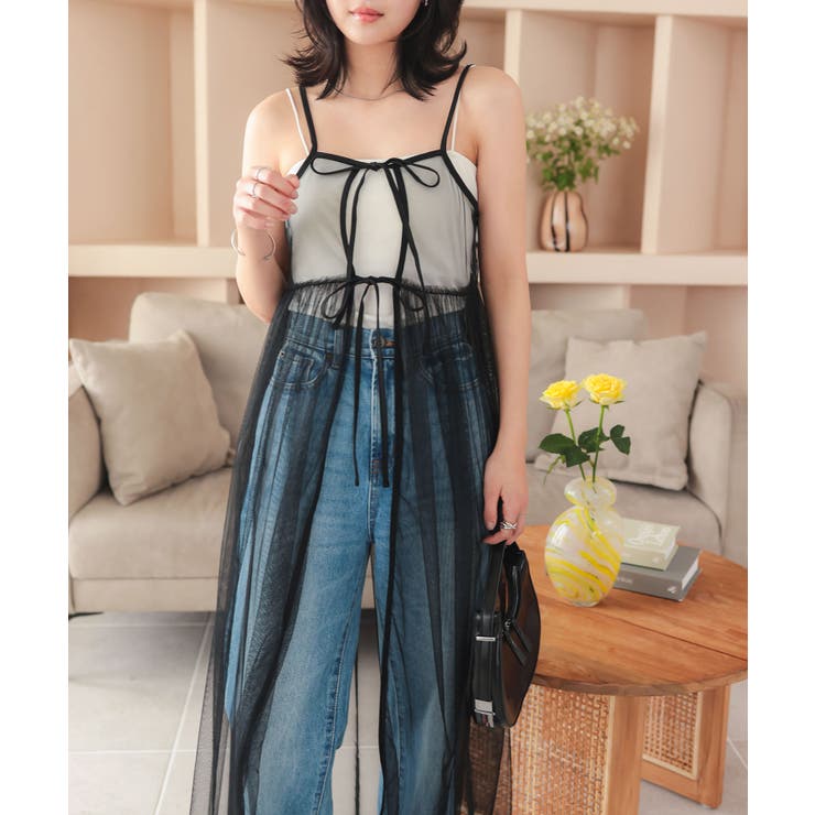 ロージーモンスター handbell satin dress キャミワンピース