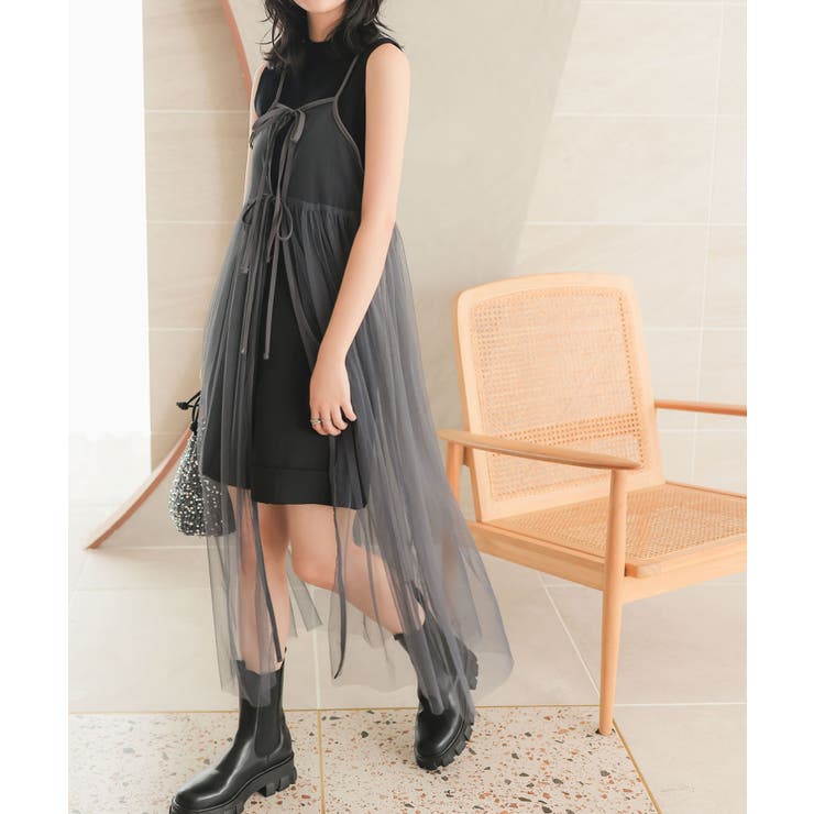 ロージーモンスター handbell satin dress キャミワンピース