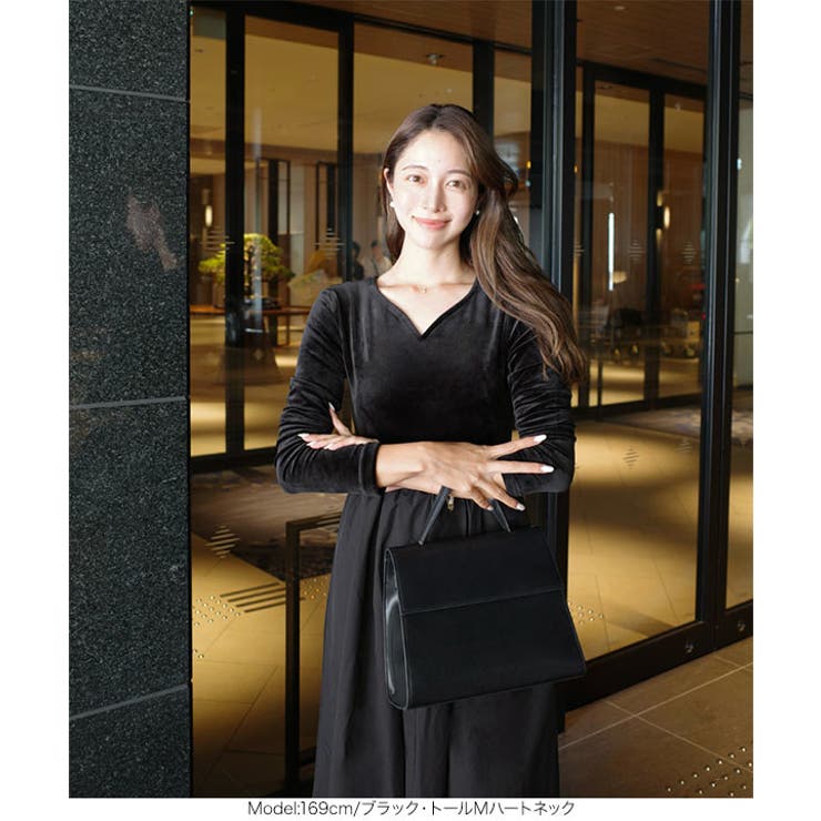 選べる2タイプベロアドッキングワンピース[品番：KO000014786]｜KOBE