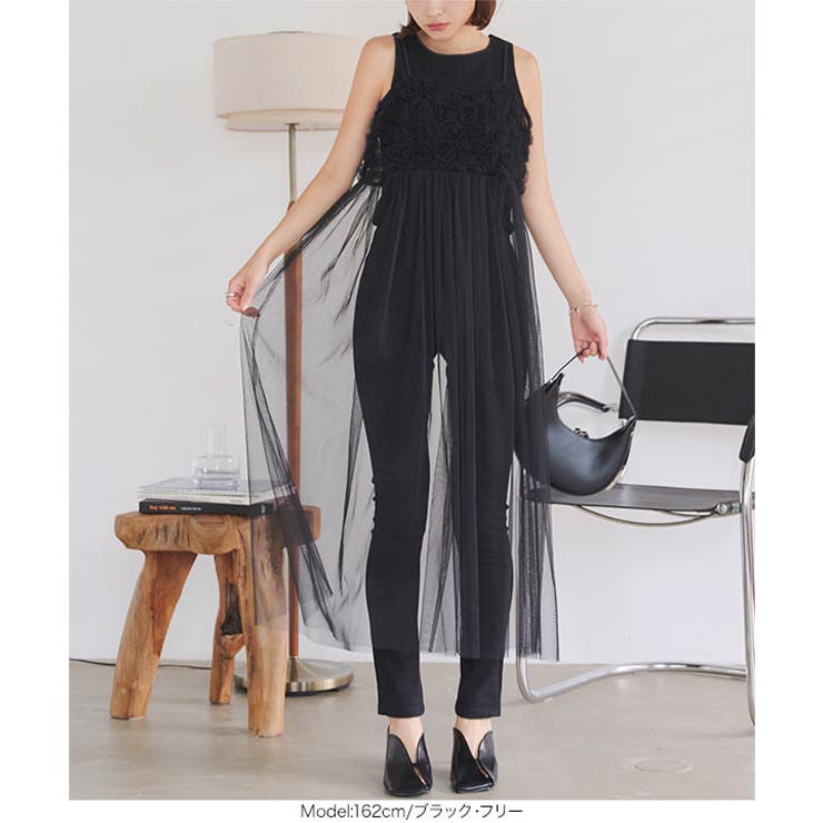 3Dローズチュールキャミソールワンピース［E3430］ | KOBE LETTUCE | 詳細画像2 