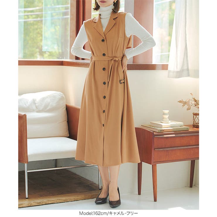 2wayロングジレワンピース［E3433］[品番：KO000014646]｜KOBE LETTUCE