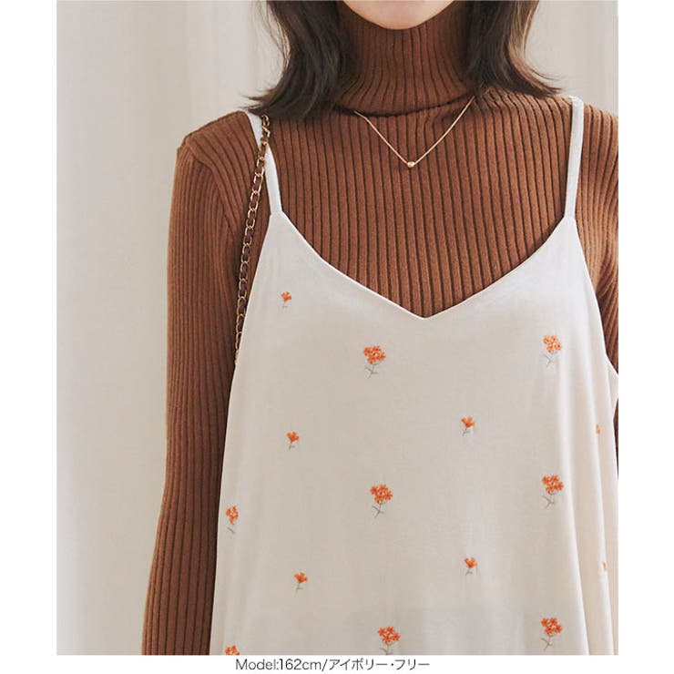 刺繍ベロアワンピース［E3440］