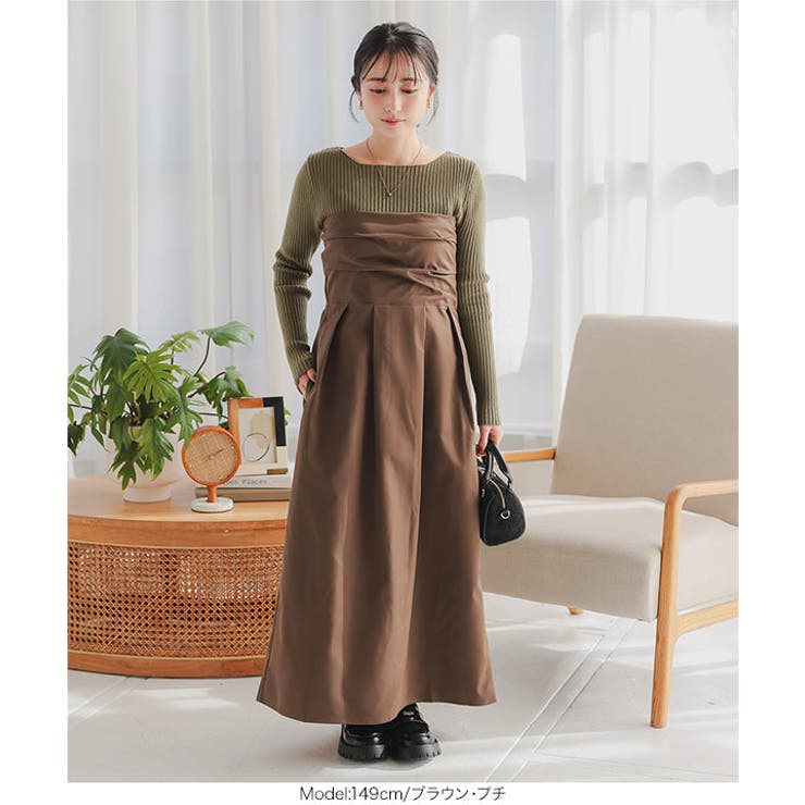 [ Petitle / プチレ ] ドレープベアキャミワンピース［E3446］ | KOBE LETTUCE | 詳細画像9 