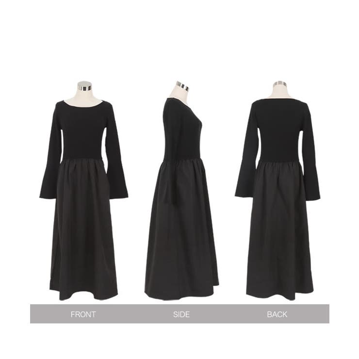 フレアスリーブニットトップスドッキングワンピース［E3449］ | KOBE LETTUCE | 詳細画像15 