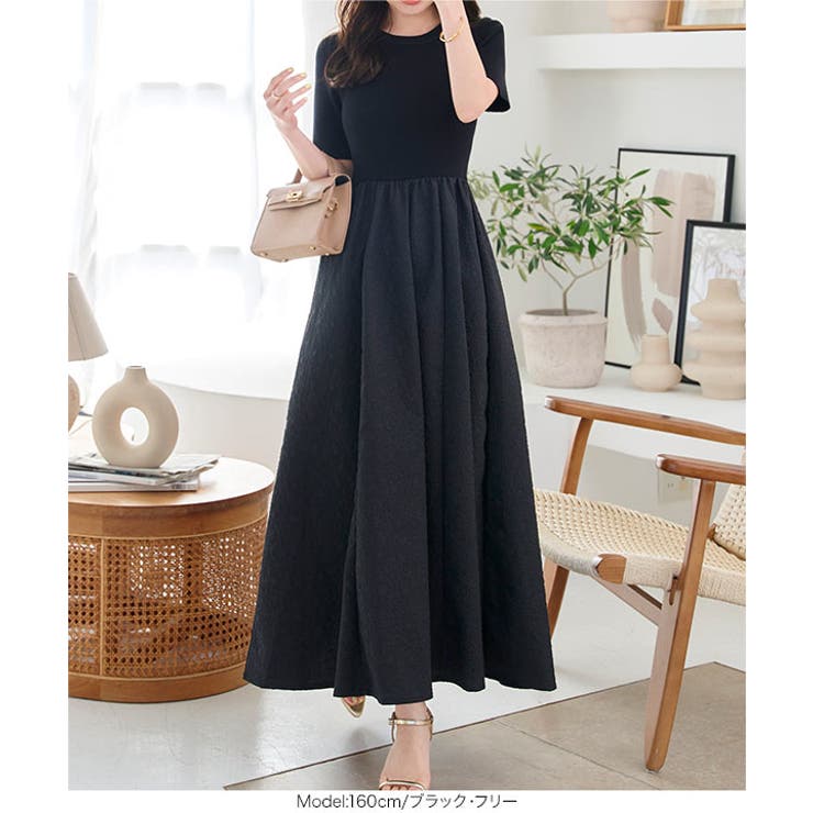 エンボスドッキングリブニットワンピース［E3489］ | KOBE LETTUCE | 詳細画像7 