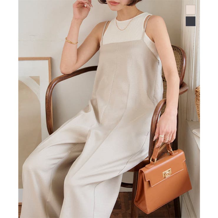 qualite｜ライトリネンオールインワン | Rakuten Fashion(楽天
