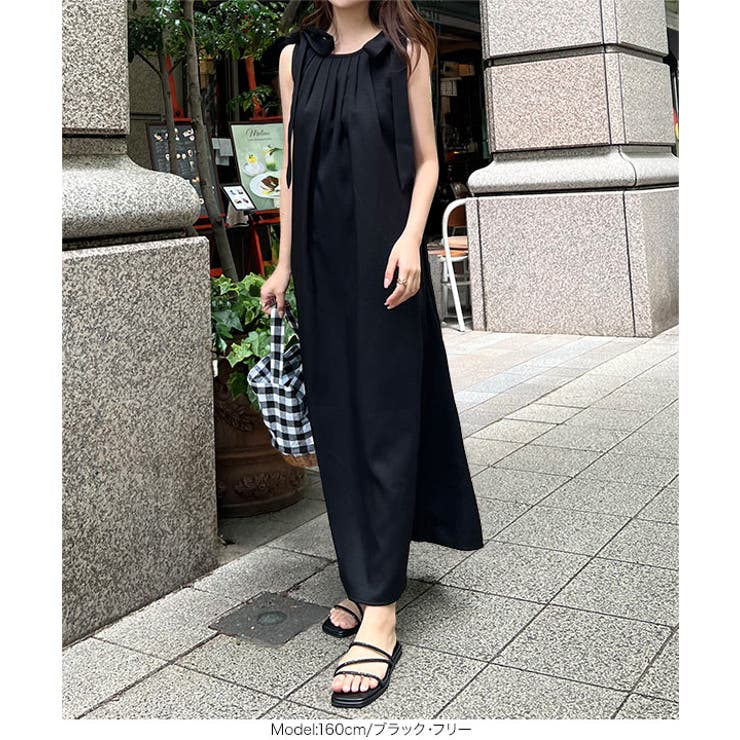 ショルダーリボン バックオープン ワンピース | KOBE LETTUCE | 詳細画像10 