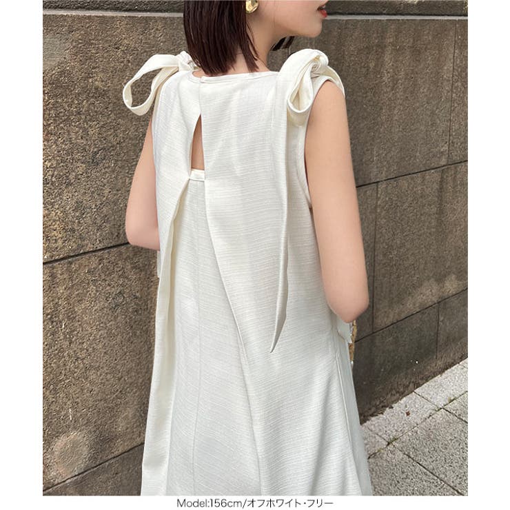 ショルダーリボン バックオープン ワンピース | KOBE LETTUCE | 詳細画像6 