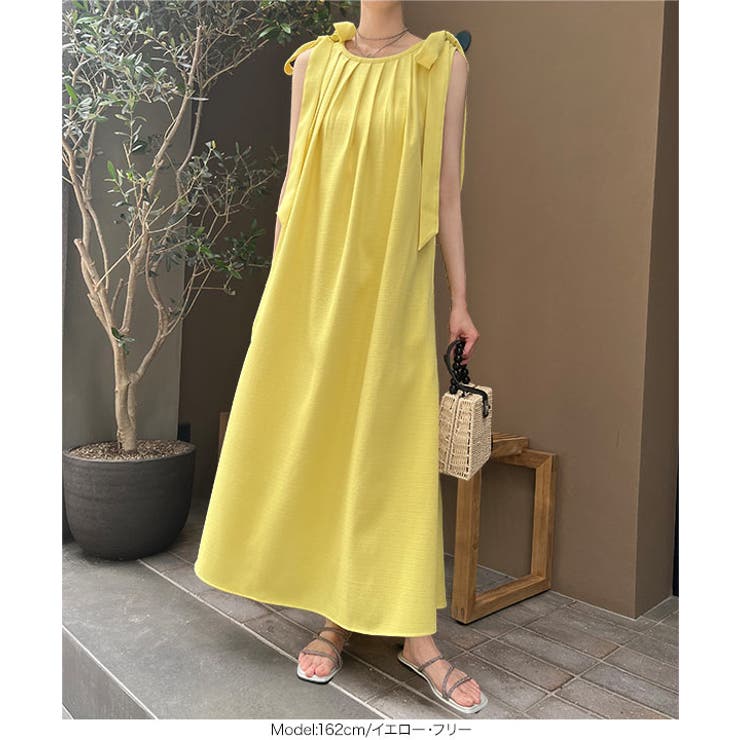 ショルダーリボン バックオープン ワンピース | KOBE LETTUCE | 詳細画像7 