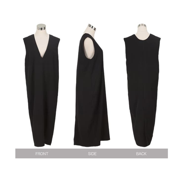 深Vネックストレートシルエットワンピース［E3521］ | KOBE LETTUCE | 詳細画像9 